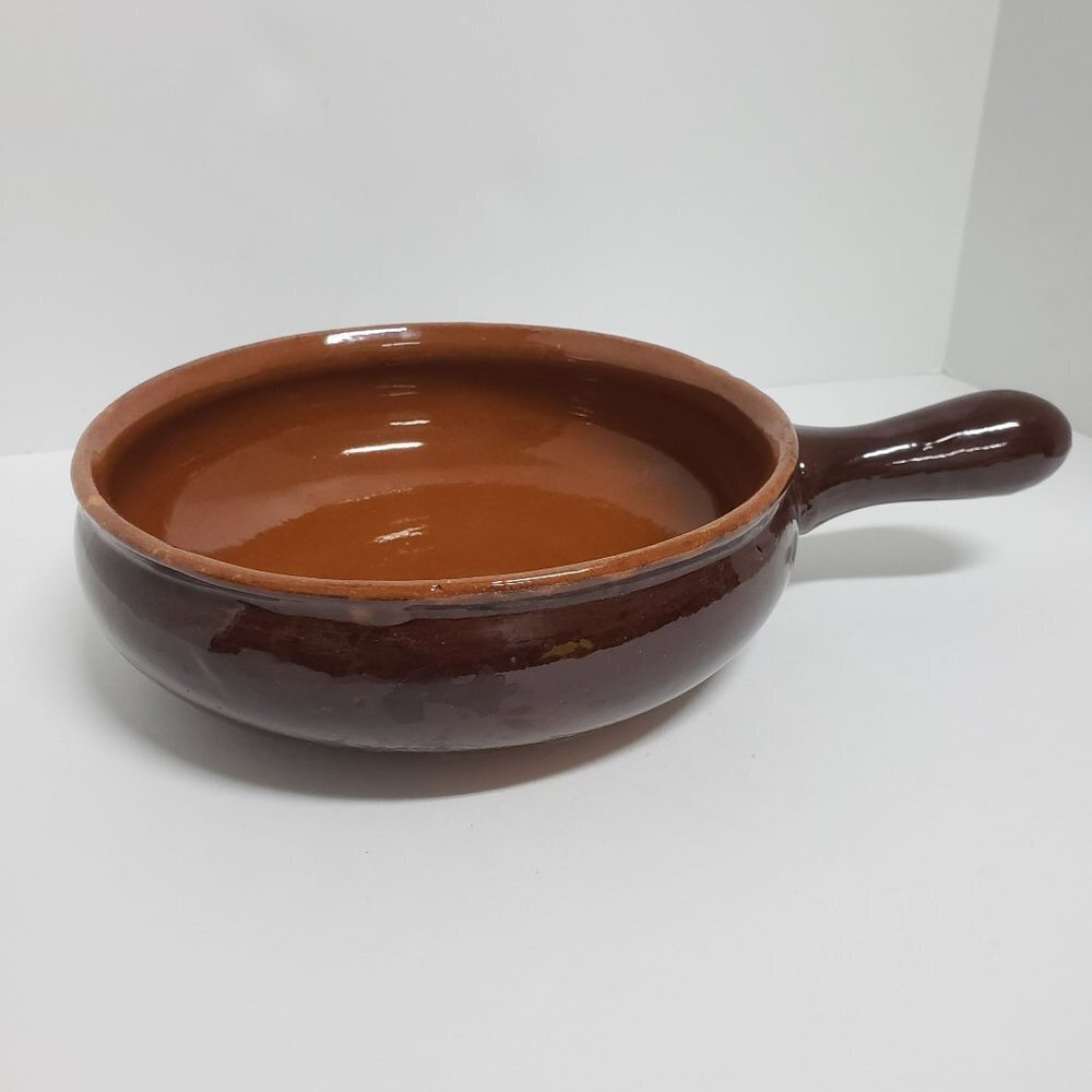 VINTAGE Vulcania Italian Pottery  Terra Cotta Pan Country Cottage Decor Kitchen
